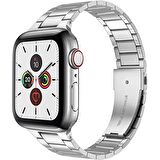Apple Watch 40mm Wiwu Ultra Thin Steel Belt Three Beads Metal Saat Kordon Kayış Bileklik