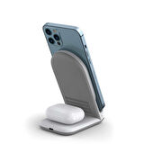 Wiwu Power Air 2 in 1 Kablosuz Şarj Standı iPhone & Airpods Wireless Şarj İstasyonu
