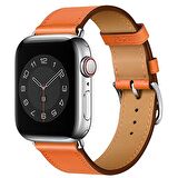 Apple Watch Uyumlu 44mm Wiwu Attleage Watchband Hakiki Deri Saat Kordon Kayış Bileklik 