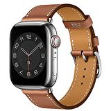 Apple Watch 42mm Uyumlu Wiwu Attleage Watchband Hakiki Deri Saat Kordon Kayış Bileklik