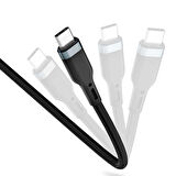 Wiwu Platinum Serisi PT04 Lightning PD Kablo 2.4A 20W Hızlı Şarj Kablousu 30 cm Data Kablo