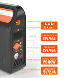 Jc-12 Dijital Ekran Lambalı Çoklu Priz Ve Araç Şarj Portlu Taşınabilir Powerbank 300w 86400mah