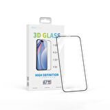 iPhone 15 Pro Max Uyumlu Recci RSP-A05SD 3D HD Full Transparan Temperli Cam Ekran Koruyucu