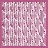 Armine Pink Patterned Satin Silk Scarf 8911-57