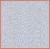 Armine Buz Mavisi Desenli Tivil İpek Eşarp 8900-21