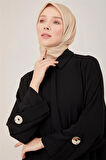Oversize Apoletli Kap-Siyah | STD