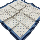 Armine Bebe Mavi Desenli Tivil İpek Eşarp 8959-07