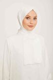 Armine Trend Jan Jan Beyaz Monogram Desenli Jakar Şal 6-21172