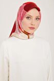 Armine Pembe-Şeker Pembe Lale Desen Tivil İpek Eşarp 9119-05