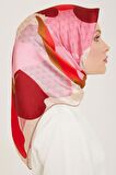 Armine Pembe-Şeker Pembe Lale Desen Tivil İpek Eşarp 9119-05