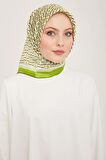 Armine Soft Yeşil Geometrik Desen Sura İpek Eşarp 9149-54