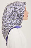Armine Mor Geometrik Desen Tivil İpek Eşarp 9149-38
