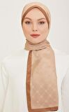 Armine Trend Monogram Şal 2-129 - Sütlü Kahve