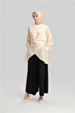 Armine Beli Lastikli Basic Pantolon 24Y2614 Siyah