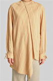 Armine Doku Çizgili Tunik 24Y4019 Camel