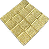 Armine Sarı Geometrik Desen Tivil İpek Eşarp 9174-07