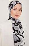 Armine Trend Defne Şal 6348-2-02 Siyah Beyaz