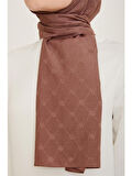 Trend Monogram Şal 1 24029 Açık Kahve
