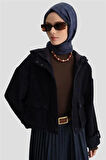 Armine Tüvit Kumaşlı Mont 24K5702 Lacivert