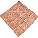 Armine Turuncu Geometrik Desen Tivil İpek Eşarp 9174-05