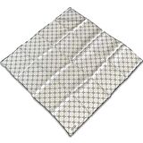 Armine Beyaz Siyah Monogram Desen Sura İpek Eşarp 9178-82