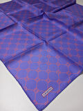 Armine Lila Monogram Desenli Tivil İpek Eşarp-E24YA9178D02-07