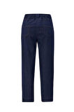 Armine Paça Manşetli Denim Havuç Pantolon 24K2702 Lacivert