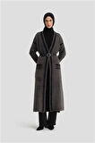 Armine Peluş Hırka 24KD2801 Antrasit