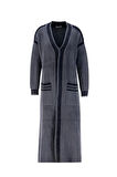 Armine Peluş Hırka 24KD2801 Antrasit