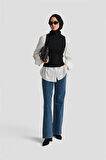 Armine Taşlı Triko 24KD2807 Siyah