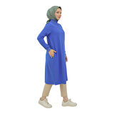 Kadın Kolları Ribanalı Yarım Fermuarlı Tunik 24KT436