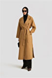 Armine Erkek Yaka Handmade Manto 24K8110 Camel