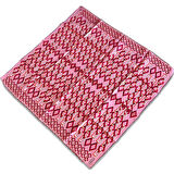 Armine Pembe Geometrik Desen Tivil İpek Eşarp 9172-01