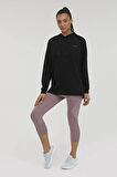 Lumberjack Kadın Luna Long Hoodıe Sweatshirt Siyah W-CT664
