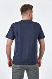 Lumberjack Bisiklet Yaka Regular Fit Lacivert Erkek T-Shirt 2S11OTBL263FX