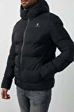 Lumberjack Erkek Kapüşonlu Arma Detaylı Şişme Mont NOLAN COAT Siyah 2SN22