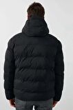 Lumberjack Erkek Kapüşonlu Arma Detaylı Şişme Mont NOLAN COAT Siyah 2SN22