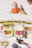 Digithome 6'lı Mama - Yoğurt Kavanozu Değerler Meslekler ve Meyveler Etiketli 210 Ml Gold SH-0010