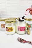 Digithome 6'lı Mama - Yoğurt Kavanozu Değerler Meslekler ve Meyveler Etiketli 210 Ml Gold SH-0010