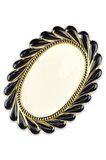 Digithome Callavi Oval Servis Tabağı 39 Cm Siyah Gold - GBO 180 C320.113