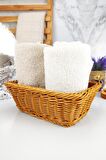 Digithome Rattan Banyo ve Makyaj Organizer Sepeti Dikdörtgen Düzenleyici 22 Cm Kahverengi - YK1449 - HYT C320.025