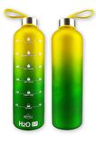 Digithome H2O Çift Renkli Motivasyon Cam Matara Su Şişesi 1000 Cc Sarı - H2O87184 - HYT C1-1-18