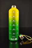 Digithome H2O Çift Renkli Motivasyon Cam Matara Su Şişesi 1000 Cc Sarı - H2O87184 - HYT C1-1-18