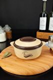 Digithome Paslanmaz Çelik Hazneli Yemek Termosu 500 Ml Kahverengi - CKR3148 C320.025
