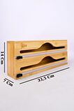 Digithome Bambu 2 Bölmeli Streç ve Alüminyum Folyo Kesici Organizer Düzenleyici – D/11 C1-1-289