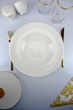 Digithome Valencia Porselen Spagetti Makarna Tabağı 27 Cm Krem - IPF1096 C320.045