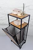 Digithome Metal Kirli Sepetli 2 Raflı Çok Amaçlı Banyo Düzenleyici Raf Organizer Siyah – MRS-003 C1-1-369