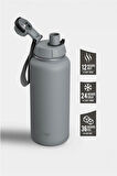 Stevig 1 Hand Leak-Proof Sızdırmaz Çelik Termos 1000 Ml Grey ST-214
