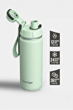 Stevig 1 Hand Leak-Proof Sızdırmaz Çelik Termos 500 Ml Smoke Green ST-221