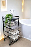 Digithome Metal 4 Katlı Çekmeceli Banyo Düzenleyici Organizer Havluluk 9040 1-1-369